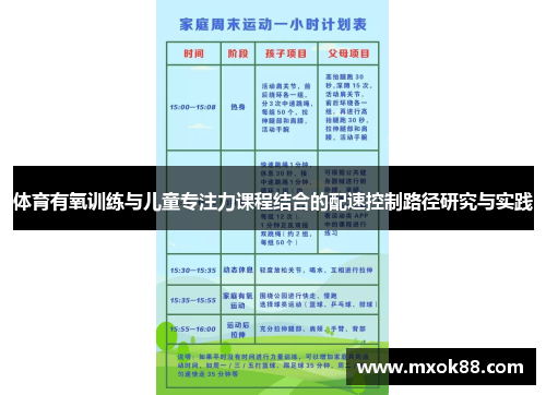 体育有氧训练与儿童专注力课程结合的配速控制路径研究与实践
